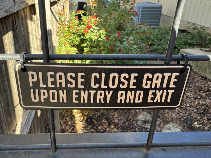 Gate Sign