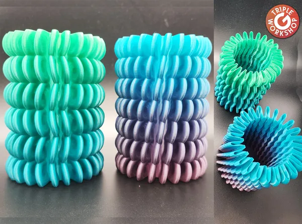 Vase spirale façon fil torsadé