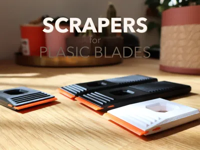 Scraper for plastic blades