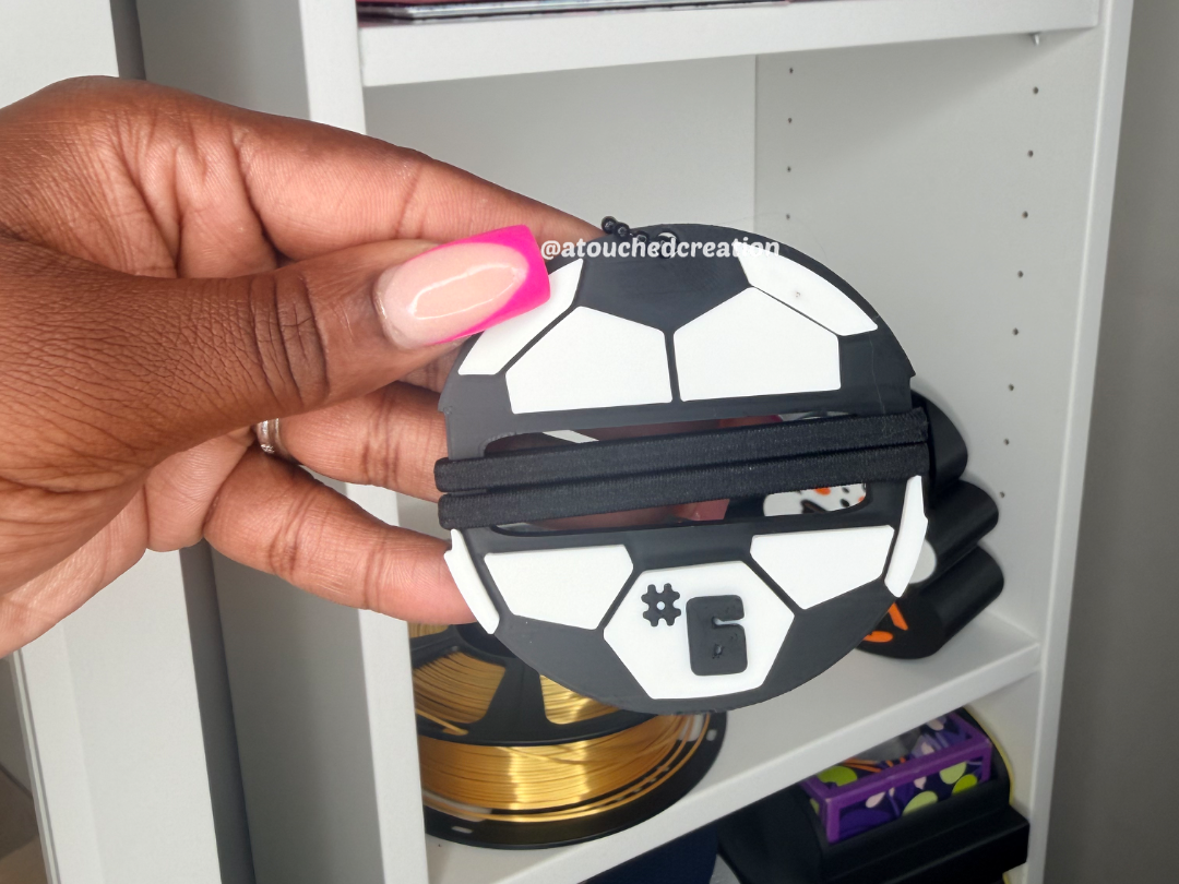 Soccer Ponytail Holder Keychain - 1