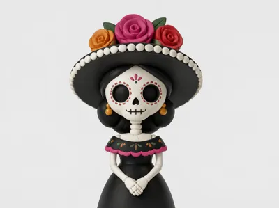 cute catrina day of the dead dia de muertos