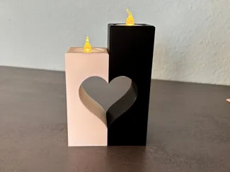 2 Teiliger Herz Kerzenständer
