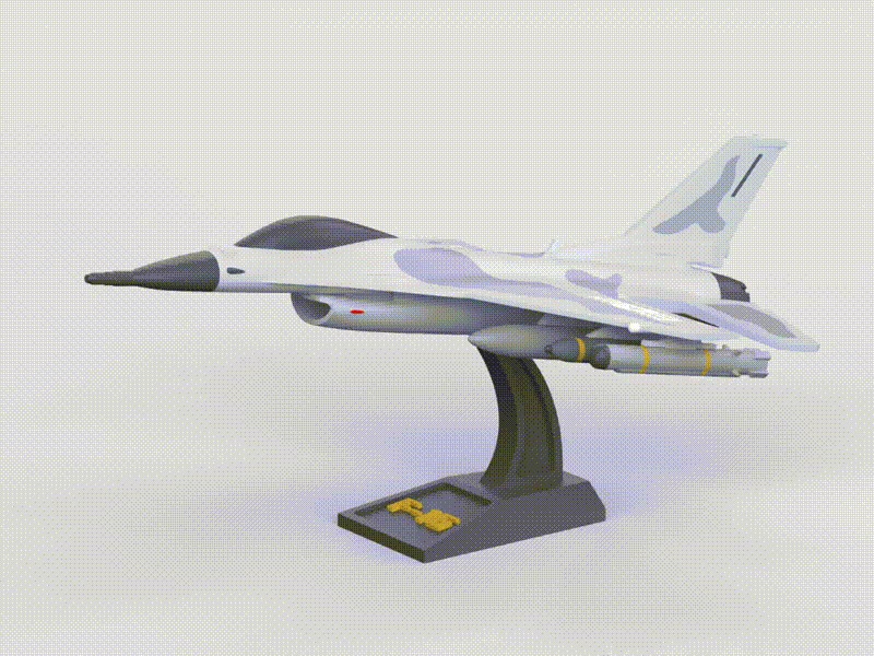 【F-16 Fighting Falcon】F-16“战隼”战斗机模型 挂载导弹
