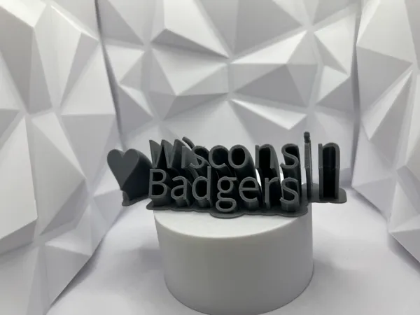 Plaque de bureau logo Wisconsin Badgers