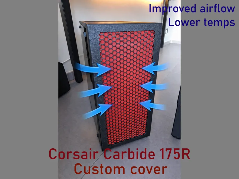 Corsair Carbide 175R custom front - lower temps!