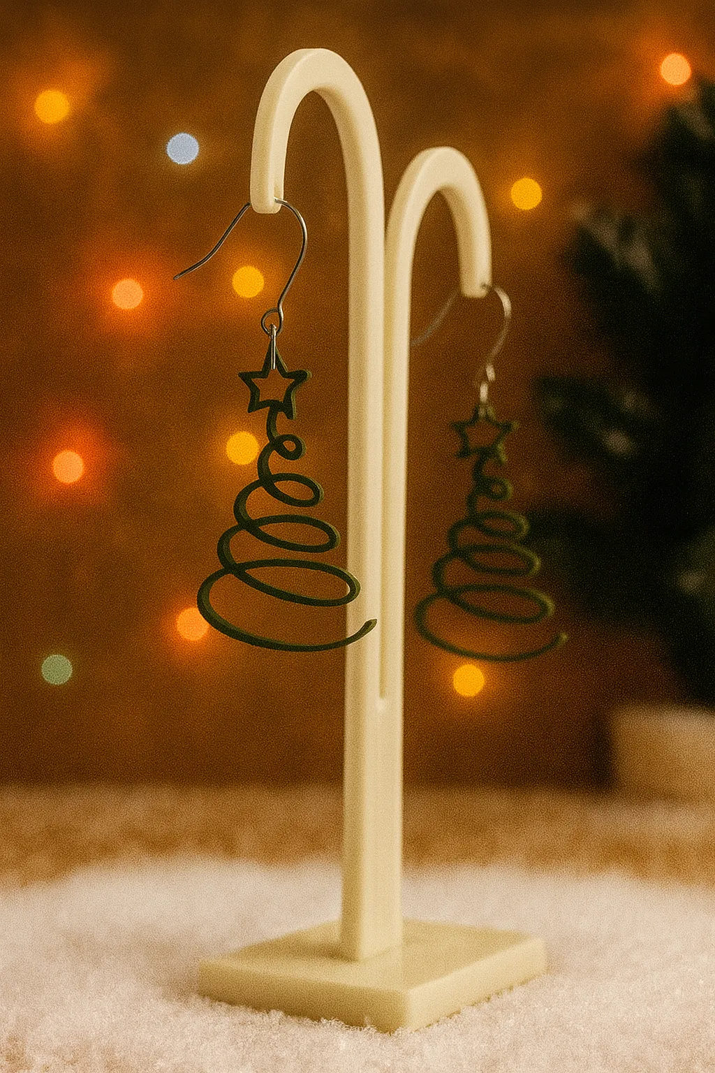 Christmas Tree Earrings view 3