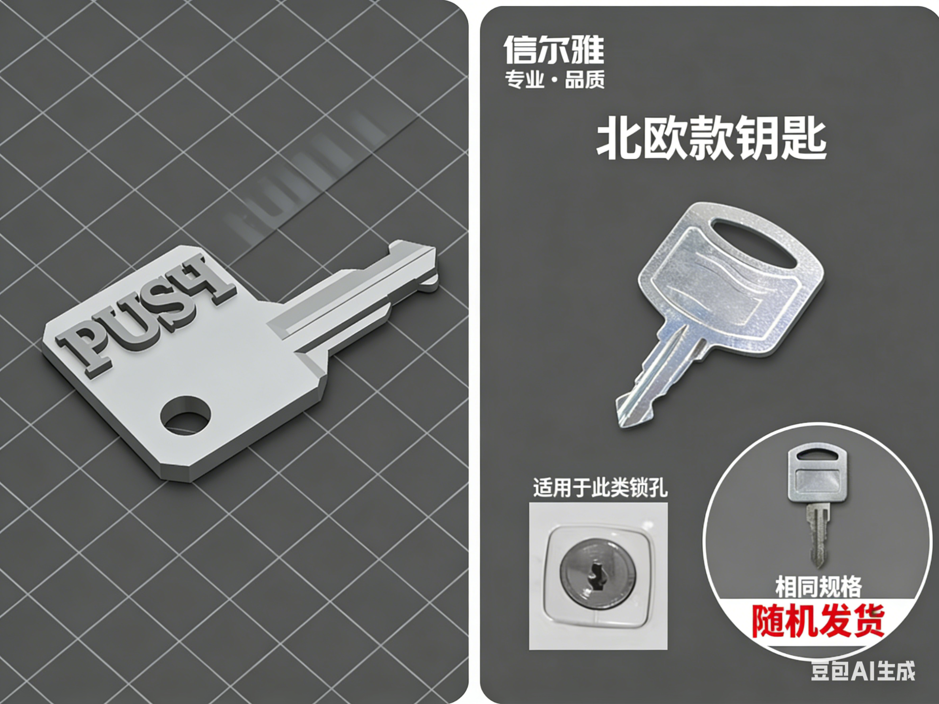 中心抽纸盒 通用钥匙