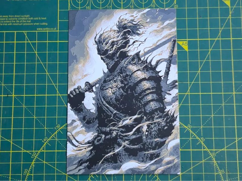 Jin Sakai Ghost of Tsushima HueForge 100mm x 150mm