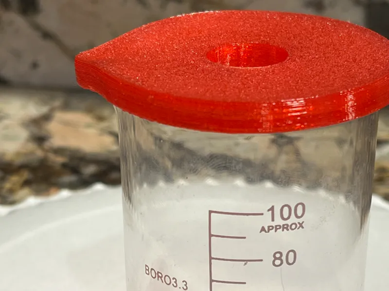 TPU Beaker Lids for 50-1,000mL Beakers With Hole