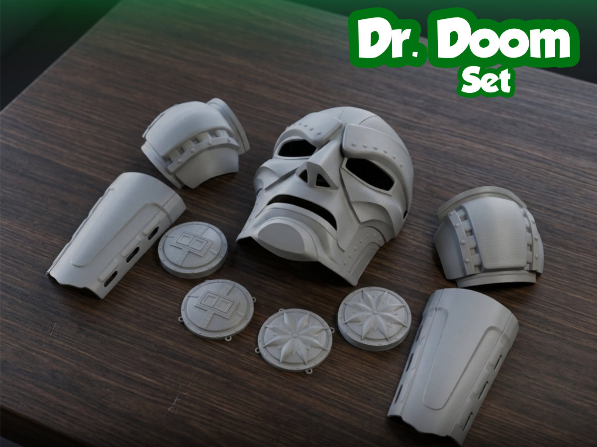 Dr. Doom mask, bracers, and medallions - 1