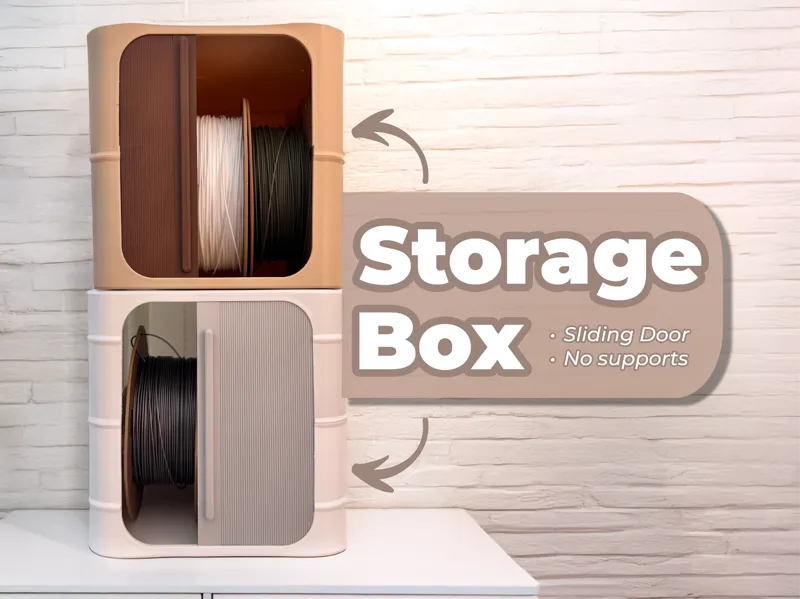 Storage Box with Sliding Door