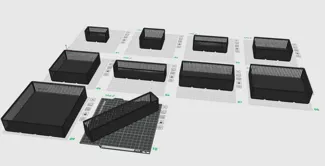Gridfinity Boxes 1.2mm Wall with Honeycomb design