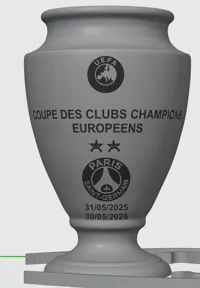 Coupe LDC PSG 31/05/2025 et 30/05/2026 avec 2 étoiles