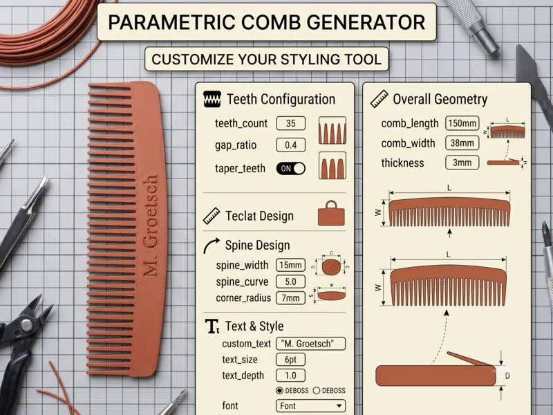 Customizable Comb With Text