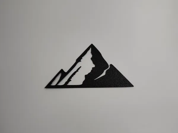 Silhouette murale montagne minimaliste