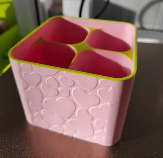 organizer with hearts