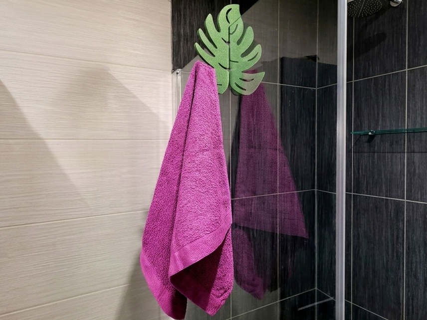 Monstera shower hook 