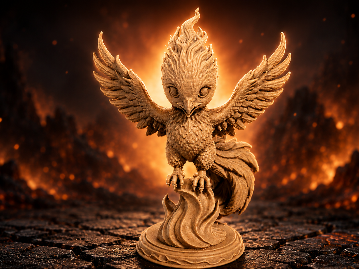 Baby Phoenix Rising – Fantasy 3D Print Figurine