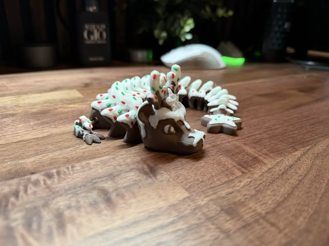 Articulated Gingerbread Dragon - By Vixvvo3D view 4
