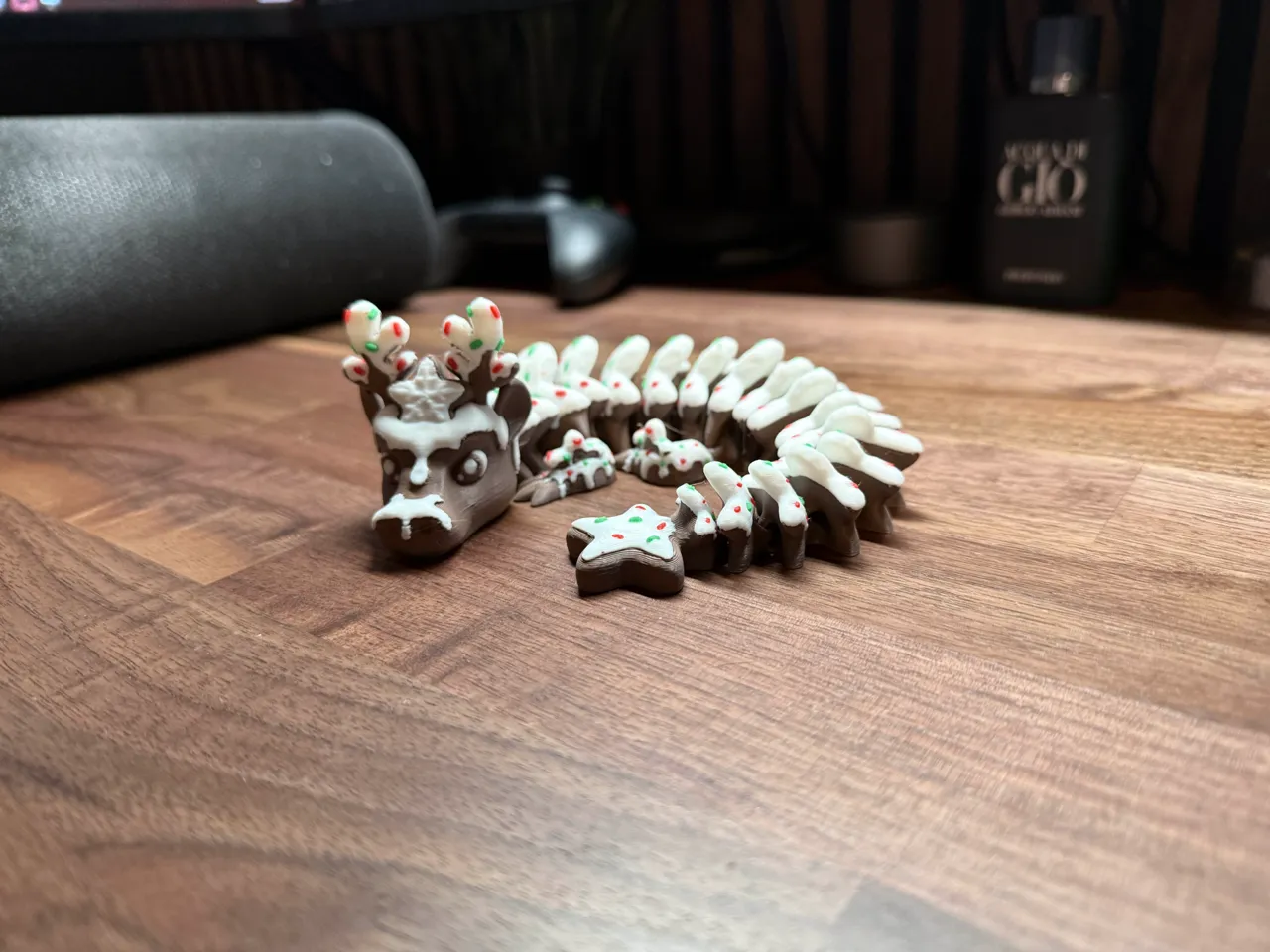 Articulated Gingerbread Dragon - By Vixvvo3D view 3