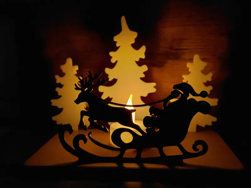 Père Noël – Silhouette 3D