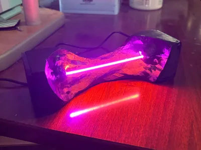 LED Filament ruined column low poly lamp