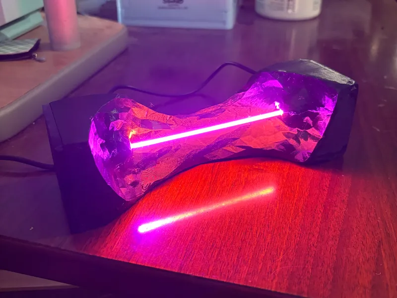 LED Filament ruined column low poly lamp