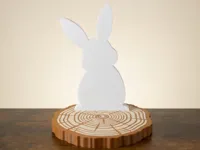 Wood base + 2 Bunnies