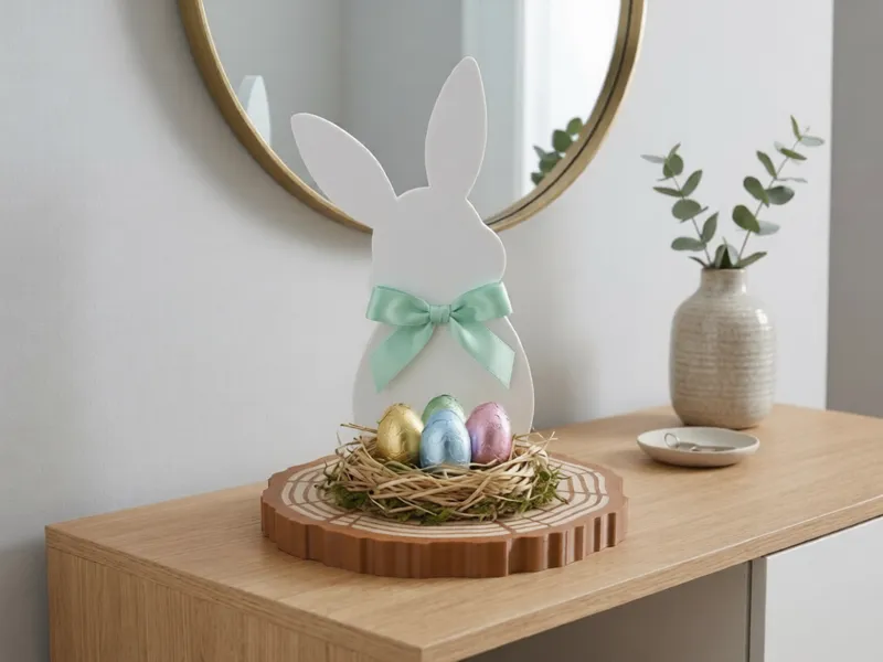 Create Your Easter Scene: Bunny & Wood Base