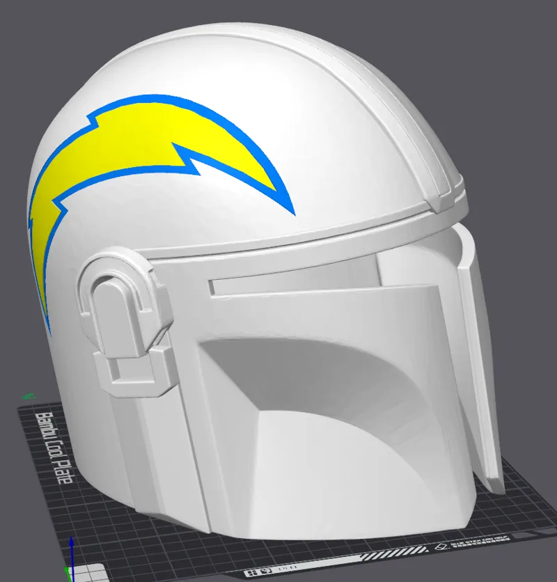 Los Angeles Chargers Mandalorian Helmet