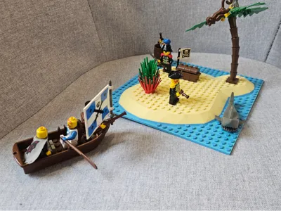 Pirate's Cove - Legos baseplate A1 mini (22x22)