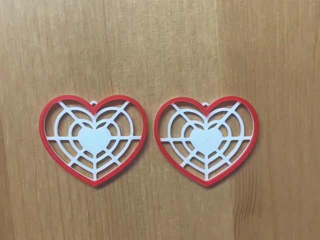 Heart Web Earrings