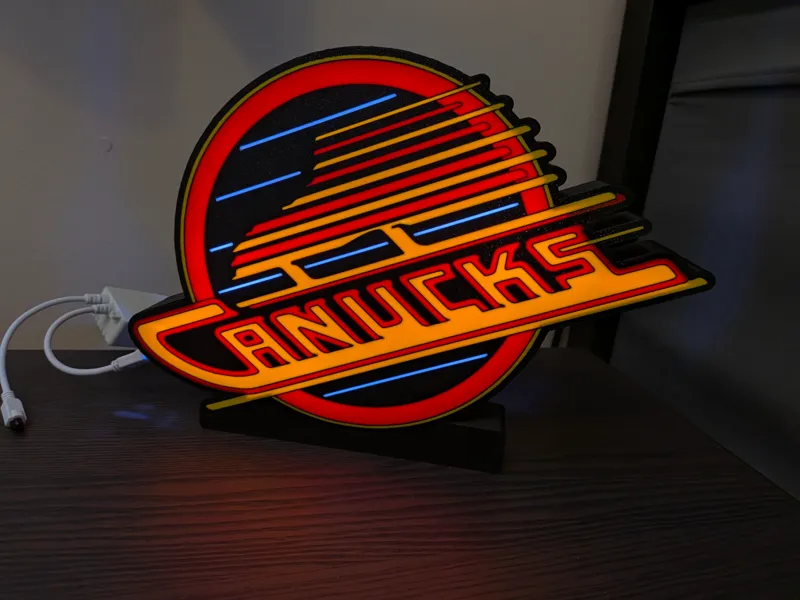 Vancouver Canucks Flying Skate Logo Lightbox