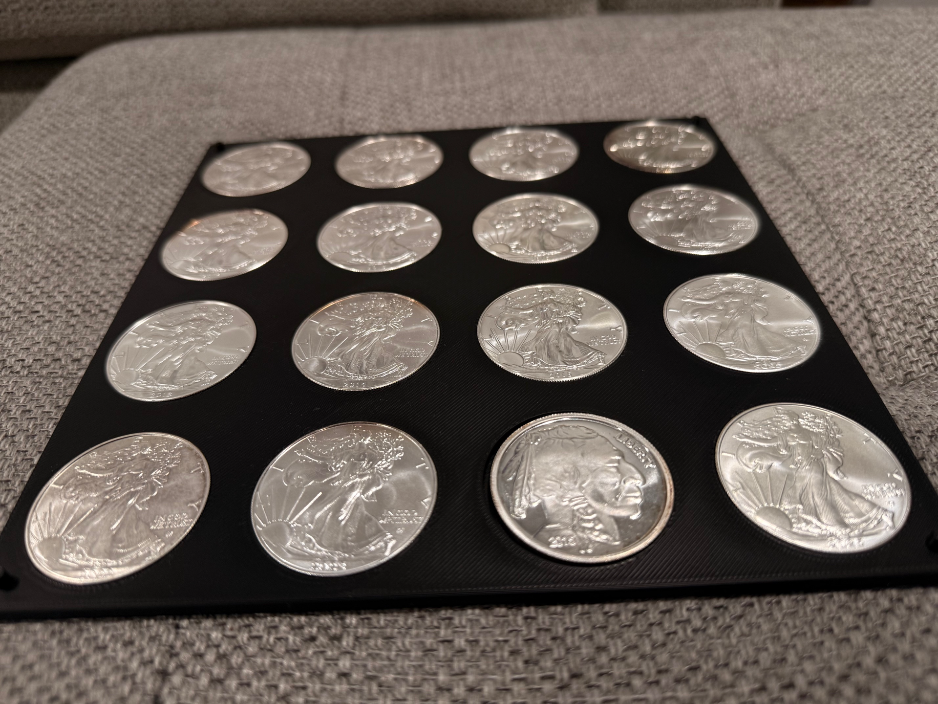 Stackable US Silver Eagle Coin Holder Display