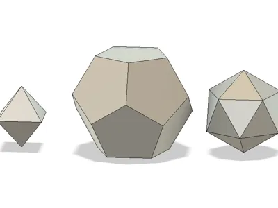 Regular Polyhedrons - Parametric Side Length
