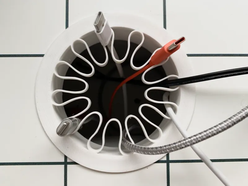 12-Port Desk Cable Insert Holder 