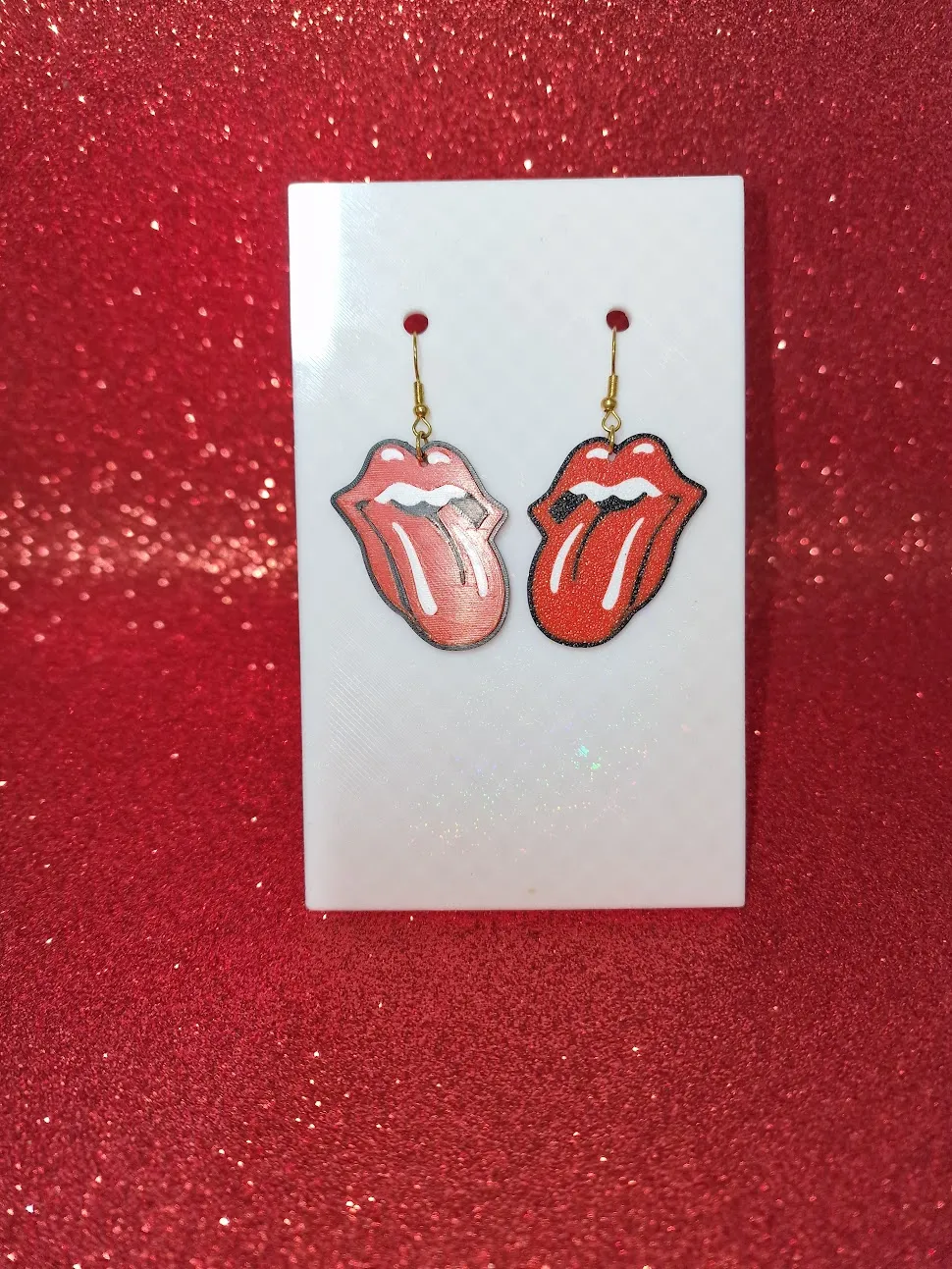 Tongue earrings view 2