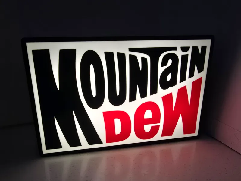 Retro Mountain Dew Lightbox SIgn