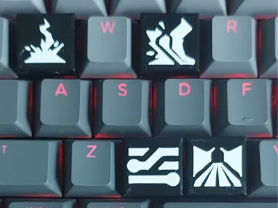 Valorant Neon Abilities Keycaps