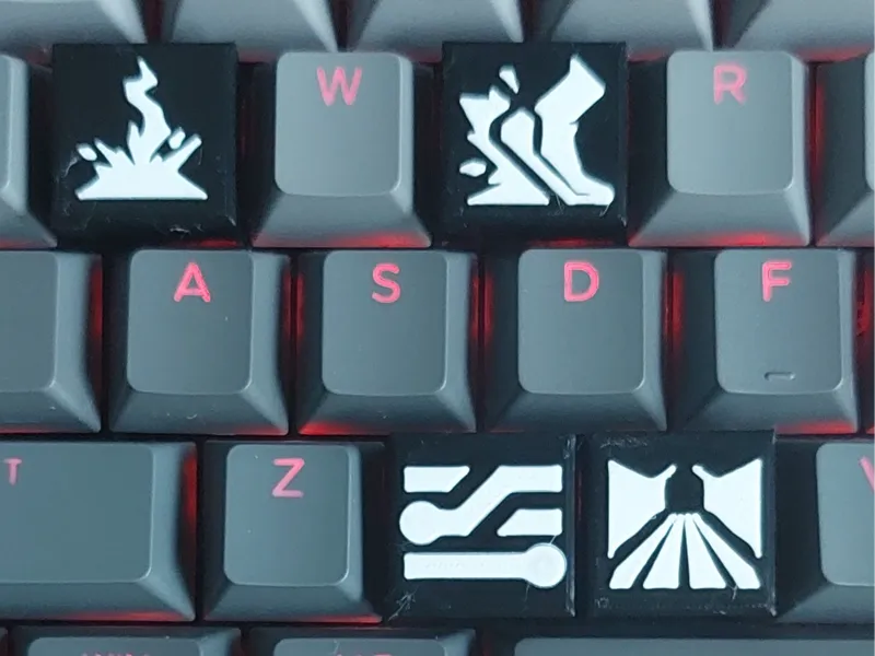 Valorant Neon Abilities Keycaps