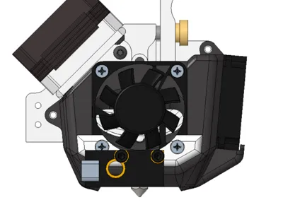 Mount for BTT ADXL345 on MicroSwiss NG DirectDrive