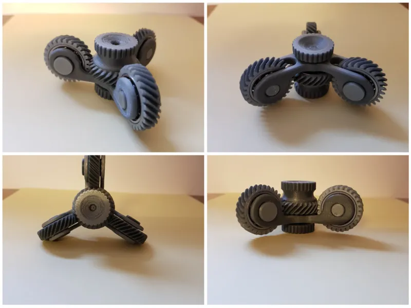 Spinner mit spiralförmiger Drehung