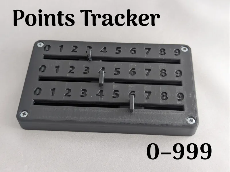 Board Game Points Tracker (0-999)