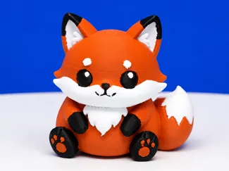 Cute Chubby Fox Figure