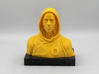 Statue Satoshi Nakamoto - Founder Bitcoin