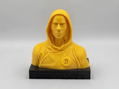 Statue Satoshi Nakamoto - Founder Bitcoin