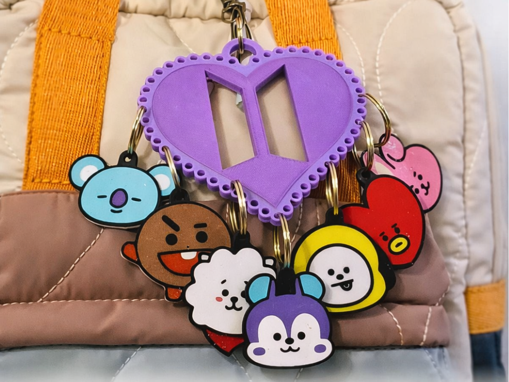 BT21 Heart Keychain Holder