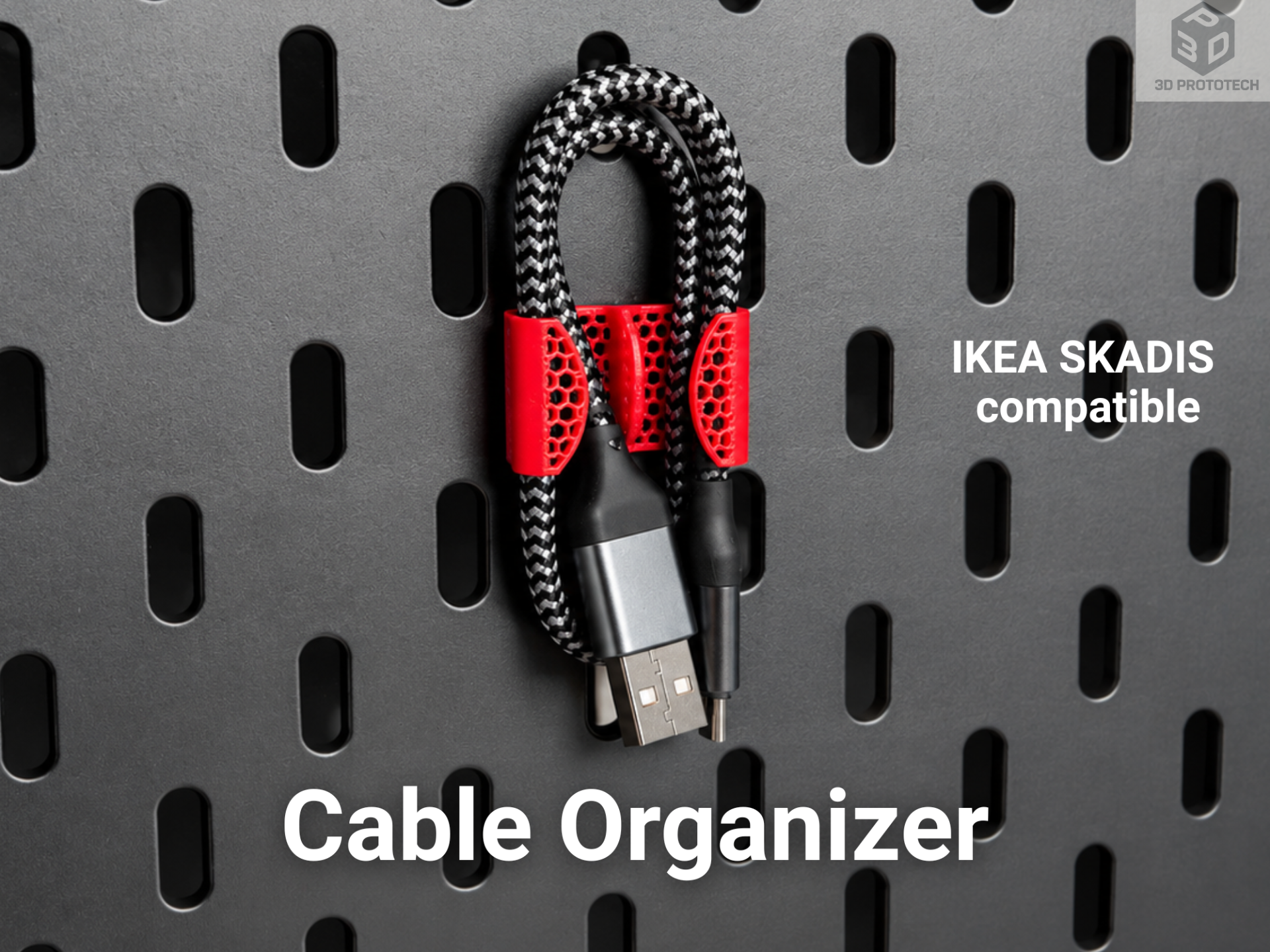Pegboard cable organizer