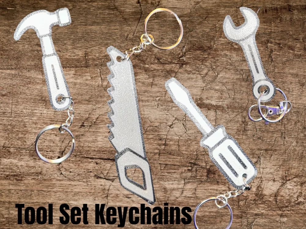 Tool Set Keychains - Free 3D Print Model - MakerWorld