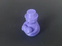 Mignon bonhomme de neige blanc au cœur — photo 2